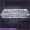 new 2016 whoesale rectangle shaped clear glass fruit plate/dinner set/square glass dinner plate
