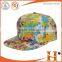 2016 high quality fashion full printing anime snapback 3d puff logo snapback hat