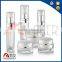 Guangzhou square high quality bright blue cream plastic cosmetic Acrylic Bottle with sprayer for Women