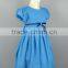 fashion blue easter girl dresses polyester modern summer children baby kids party wedding dress wears