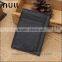 Top layer cow branded black wallet leather card holder with money pocket