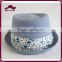 Hot Selling Polyester Fedora Hat with Flower Band
