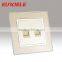 Champagne Gold Acylic Italian Wall Switch and Socket