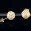 18k gold ball stud earrings display