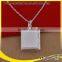 photo frame pendant pure silver plated necklace