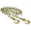 U.S. Standard Grade70 Transport Chain, Color Galvanized With Hook On Each End, 20FT/Length