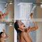 wholesale bath showers 22 inch square rain shower faucet embed wall mounted rain and waterfall dual shower head with hose