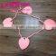 peach heart shape holiday decor crochet garland for baby room