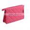 Promotional cosmetic makeup bag,microfiber quilting hand zipper cosmetic bag