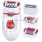 Rechargeable 3 in 1 Lady Shaver Set With Massage Function/epilator