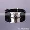 Noproblem Stainless Steel Tourmaline Man Colour Silicone Fashion Scalar Power Health Bracelet