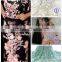 CL60220 Newest arrival net lace fabric with 3D flowers white /light green /black colors on sales for fashion dress