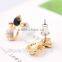 Hot Sell women Fashion Earrings Fashion jewelry Lovely Rinestone Cat Earrings stud earring