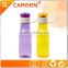 Durable plastic drink bottle with straw