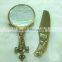 Promotional gift compact mirror set with comb