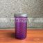 16oz double wall diamond plastic tumbler with metal lid and straw
