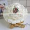 White fabric Wedding Bouquet,Brooch Bouquet for Romantic Wedding