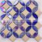 LJ JY-G-105 Decorative China Ceramic Wall Tiles Green Iridescent Crystal Glass Mosaic Mix Ceramic Mosaic Tiles