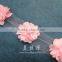 Swiss embroidery flower rose lace applique trim for bridal wedding dress/wedding hair accessories/lace bra/lace wig