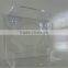 clear organic glass hanging bird feeder on window