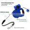 blue colour easy use durable retarctable dog waste bag leash