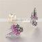 925 Silver Diamond Stud Earrings Colorful Earring Party Wear Earring