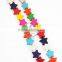 1 String 15inch 15mm Vintage Mix Color Dyeing Turquoise Star Unique Beads 3010006
