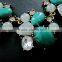 vintage bronze green stone cabochon chunky choker women statement necklace fashion chic jewelry 2013 6390022