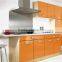 Orange color kitchen design modern modular kitchen cabinet