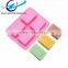 4 Cavities rectangular soap mould silicone