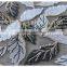 Vogue mesh gold yarn leaves embroidered lace fabric for garment