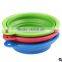 wholesale  Collapsible Supreme dog bowl silicone folding dog bowls