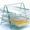 Store More Promotional 3 Layer Silver Stand Desk File Tray