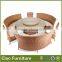 Rattan restaurant ding dong feng round rotating dining table