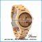 Stylish custom logo women Japan Movement wood watch face