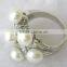 White round fashion lady Tahitian Pearl Ring with diamond