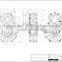agricultural helical gearbox for grain transportation