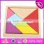 2017 Best design classic brain teaser wooden tangram games for kids education W11D005