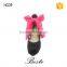 Fashion custom ladies pink chiffon heel condoms for shoe decoration