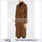 Wholesale Ladies Apparel Detachable Waist Tie Brown Wool Felt Coat(DQE0379C)