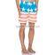 Custom mens striped 100% polyester beach shorts vintage beach volleyball shorts