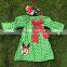 baby girls Christmas dress green dot reindeer dress girls Christmas boutique dress girls xmas peasant dress