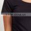 High Quality Cotton&rayon Solid Black Short Sleeve Fashion Maternity Top