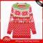 Womens jacquard knitted acrylic ugly xmas oversized jumper sweater for sale