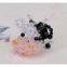 cute 3d beaded milch cow 3mm bicone crystal beads animal charm