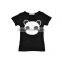 2pcs Boys Panda Printed Clothes Set Summer Kids Black Clothes Outfit