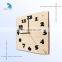Direct sales home decorative 24 hour time digital antique wooden wall clock