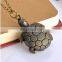 Bronze Vintage Lovely Turtle Mini Small Size Quartz Pocket Watch Women Lady Girl Necklace Pendant Chain Birthday Gifts