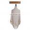 2017 latest design loose knitting creamy white cashmere sweater poncho
