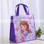 Wholesale promotional flat bottom waterproof lamination fabric shopping bag with handle